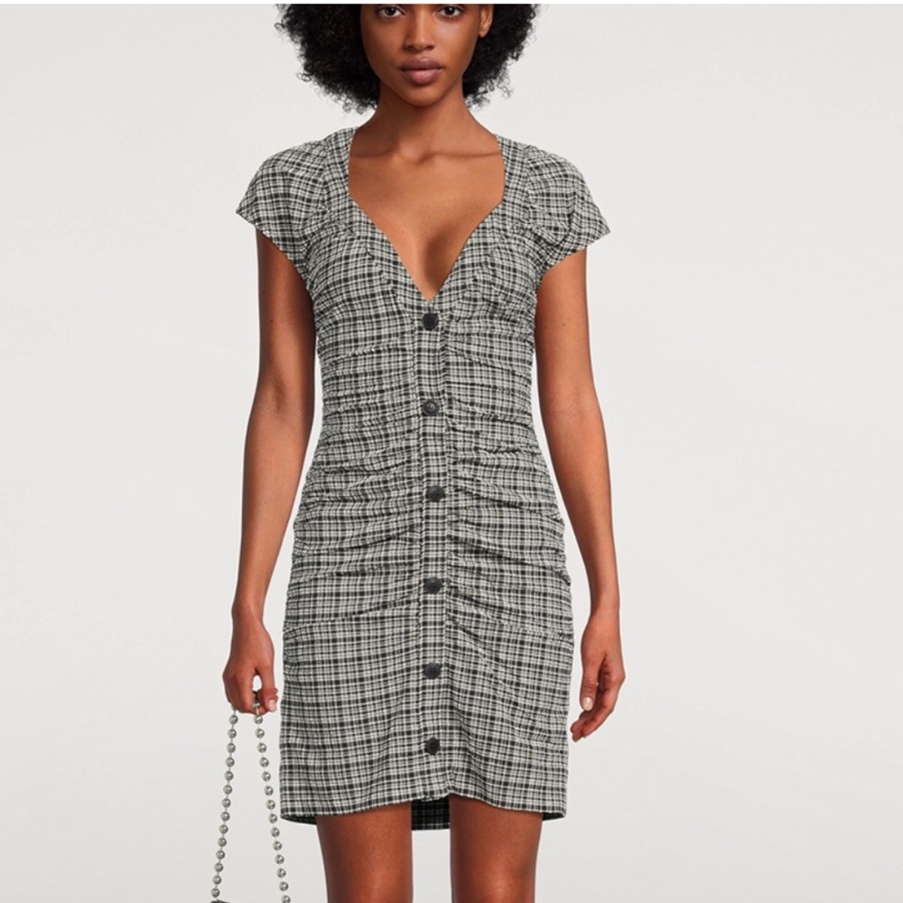GANNI Seersucker Mini Dress

Size 42, equivalent to US 10. Never worn.